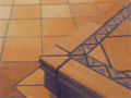 Ceramic floor tiling